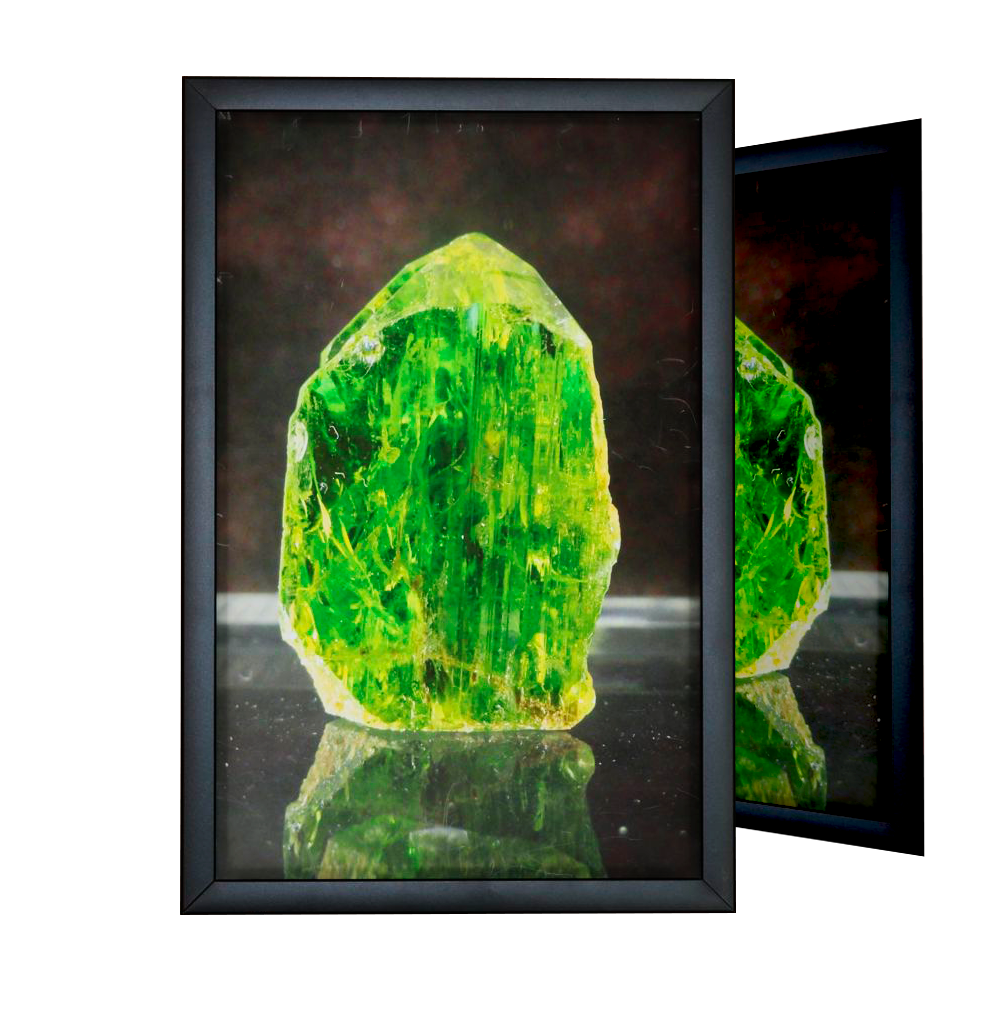 rock crystals on light panels